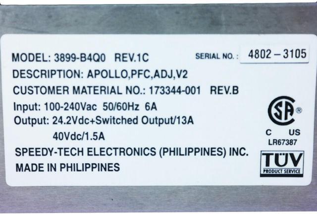 Alt view image 3 of 7 - Speedy-Tech Electronics 3899-B4Q0 Rev.1C Power Supply OEM