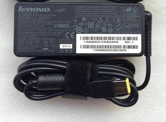 Alt view image 4 of 5 - Original Lenovo ThinkPad Laptop AC Charger Power Adapter 65W 20V 3.25A - SQUARE