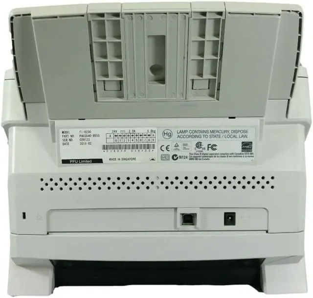 Alt view image 3 of 5 - Fujitsu fi-6230 High Speed ADF + Flatbed Document Color Scanner 600x600 DPI 24 Bit with AC Adapter + Tray