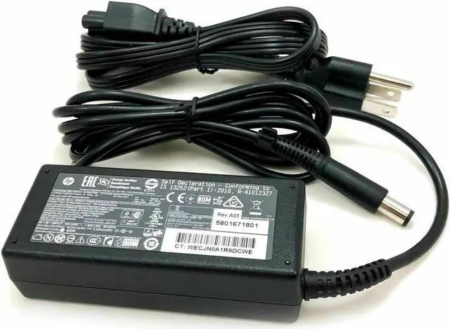 Alt view image 4 of 4 - NEW Genuine HP 65W AC DC Adapter Charger L39752-001 L40094-001 PPP019L-S w/Cord OEM