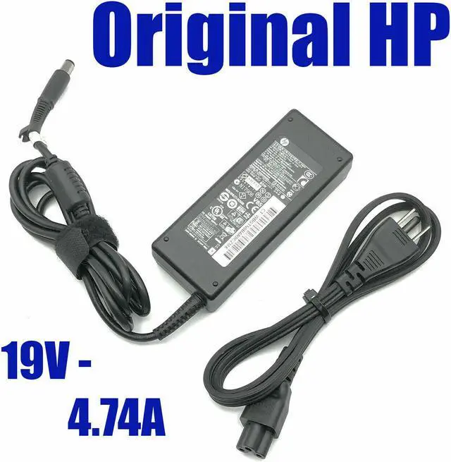 Main image of Genuine HP 90w AC Adapter HSTNN-DA15 PA-1900-08H2 PA-1900-32HT 19V 4.74A w/Cord