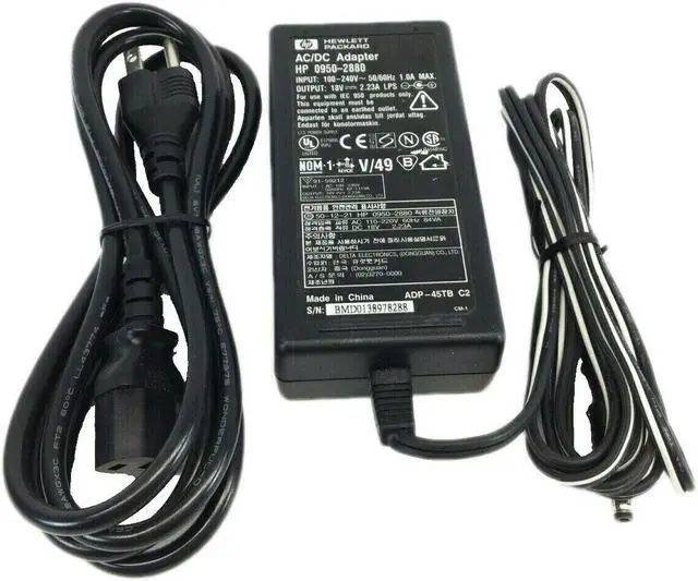 Alt view image 5 of 5 - Genuine HPAC/DC Adapter Power Supply 40W 18V 2.23A  0950-2880 for Printer OfficeJet PSC 8120 G55 K60 T45 T65 G85 V30 V40  700 750 760 720C 722C 500 900 920 950 etc. w/Cord OEM Original