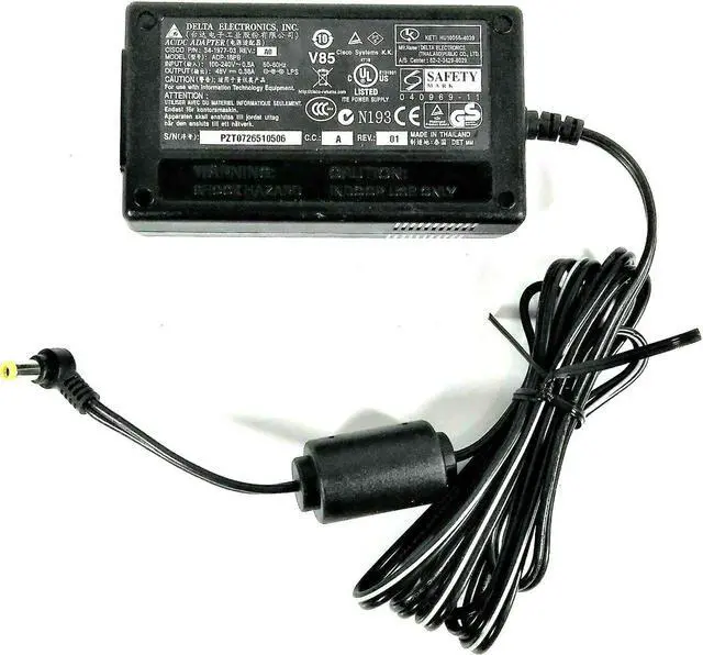 Main image of New Genuine Delta AC Adapter 48V 0.38A ADP-18PB 34-1977-03 Power Supply for Cisco AP1220B AP1231G AP1230A Cisco AP-350 AP-1100 AP-1120 7902G 7905G 7910G W/Cord OEM  Original