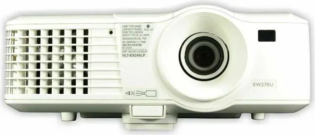 Alt view image 2 of 5 - Mitsubishi EW270U DLP Projector 2600 ANSI 3D HD HDMI 1080p 1280x800 Professional Streaming with Accessories USB-C bundle