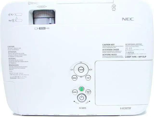 Alt view image 4 of 5 - NEC NP-M300X 3LCD Projector 3000 ANSI HDMI HD 1080p Accessories TeKswamp