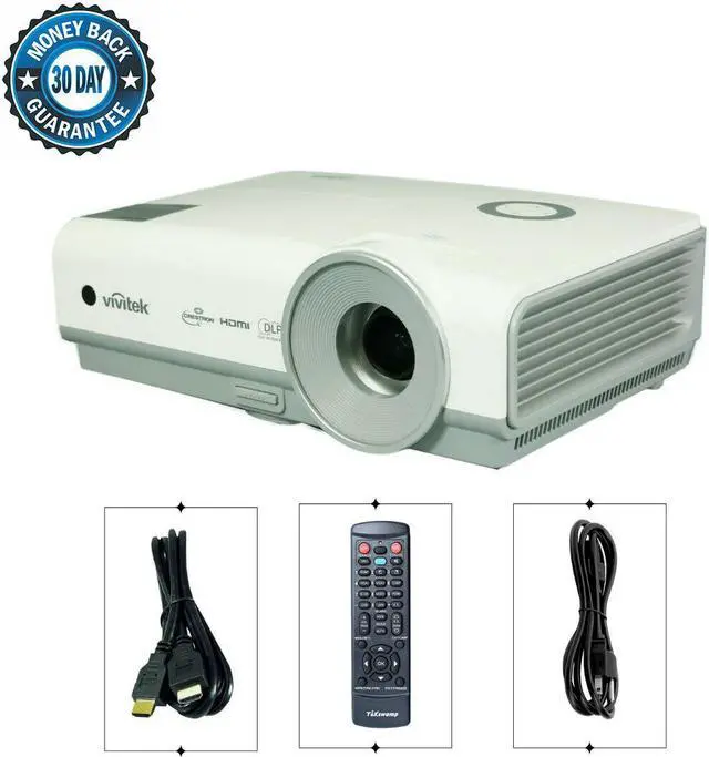 Main image of Vivitek D853W DLP Projector 3200 ANSI 3D HD 1080i 1280 x 800 Gaming Meeting HDMI with Accessories