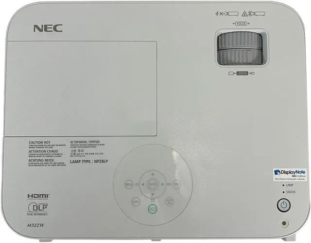 Alt view image 4 of 4 - NEC NP-M322W DLP Projector 3200 ANSI HD 1080p PC 3D Ready USB A/B HDMI with Accessories