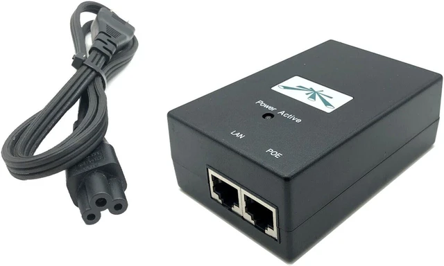 Main image of New Genuine Ubiquiti GP-D480-050G Switching Gigabit Power Injector for PoE 48V 0.5A with Power Cord