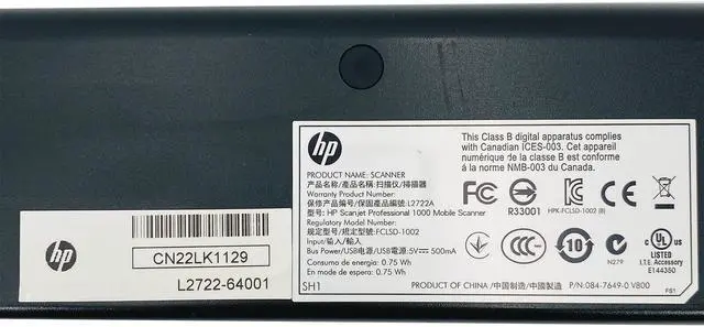 Alt view image 7 of 7 - HP Scanjet Professional 1000 Duplex Mobile Document Scanner USB 2.0