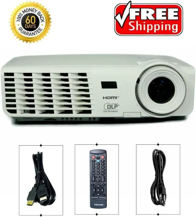 Main image of Vivitek D519 DLP Projector 3000 Lumens HD 1080i XGA Portable HDMI Built-in Speakers with Accessories Bundle (Power Cable, HDMI Cable, Remote)