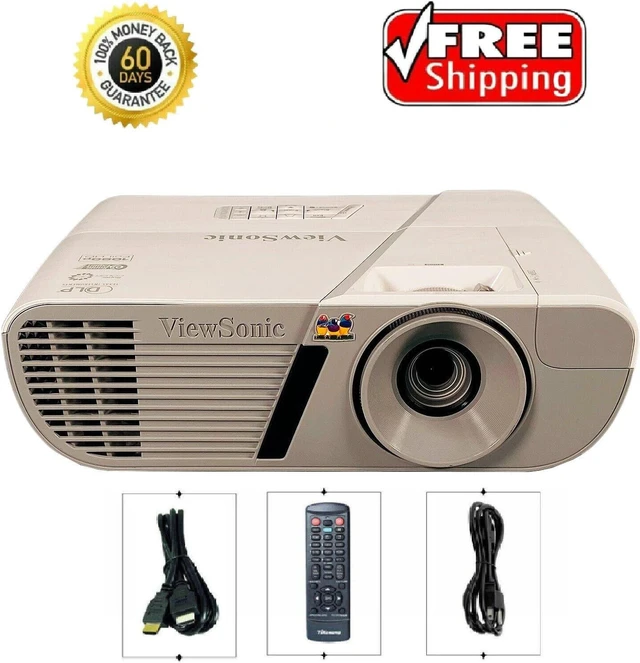 Main image of ViewSonic PJD7828HDL DLP Projector 3200 ANSI Full HD 3D 1080p HDMI Portable with Accessories Bundle (Power Cable, HDMI Cable, Remote)