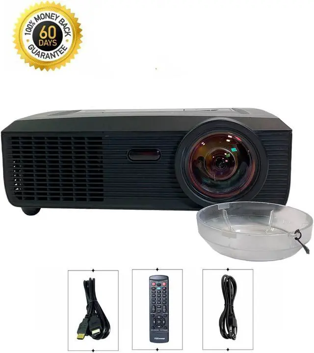 Main image of Dell S300wi DLP Projector Short-Throw Widescreen 1280x800 HD 1080p WXGA 3D HDMI Interactive Wireless with Accessories Bundle (Power Cable, HDMI Cable, Remote)