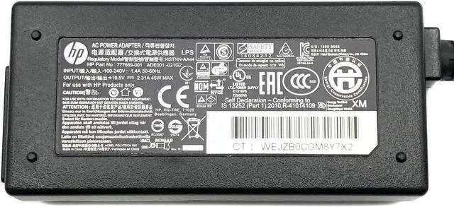 Alt view image 2 of 5 - NEW Genuine 45W HP AC Adapter 19.5V 2.31A 45W Tip size : 4.5 x 3.0 mm Model TPN-CA14 P/N L25296-003 w/Cord