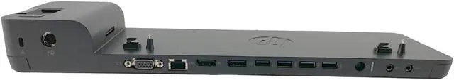 Alt view image 3 of 7 - Genuine HP 2013 UltraSlim HSTNN-IX10 Docking Station USB 3.0 DisplayPort w/ Adapter