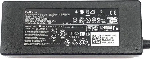 Alt view image 6 of 6 - Genuine AC Adapter For Dell Vostro A840 A860 Laptop Charger 90W W/Cord OEM