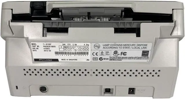 Alt view image 5 of 6 - Fujitsu FI-6130Z Duplex Document Color Scanner with Rollers / Trays / AC Adapter