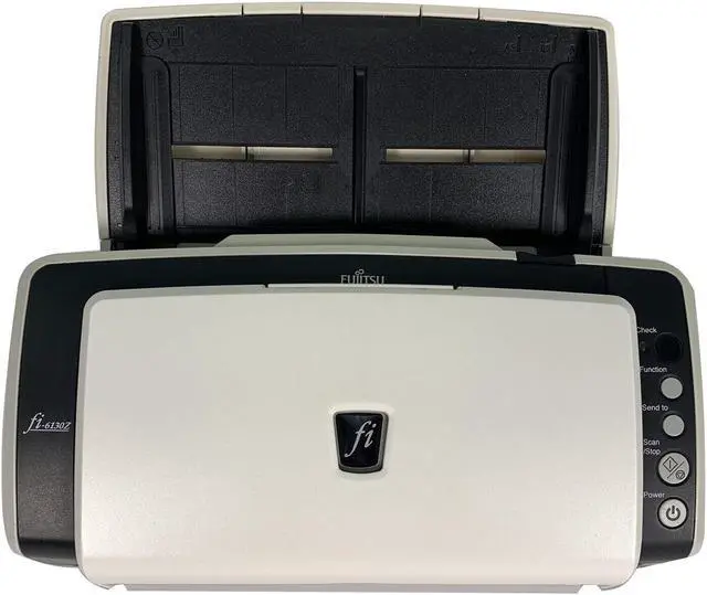 Alt view image 3 of 6 - Fujitsu FI-6130Z Duplex Document Color Scanner with Rollers / Trays / AC Adapter