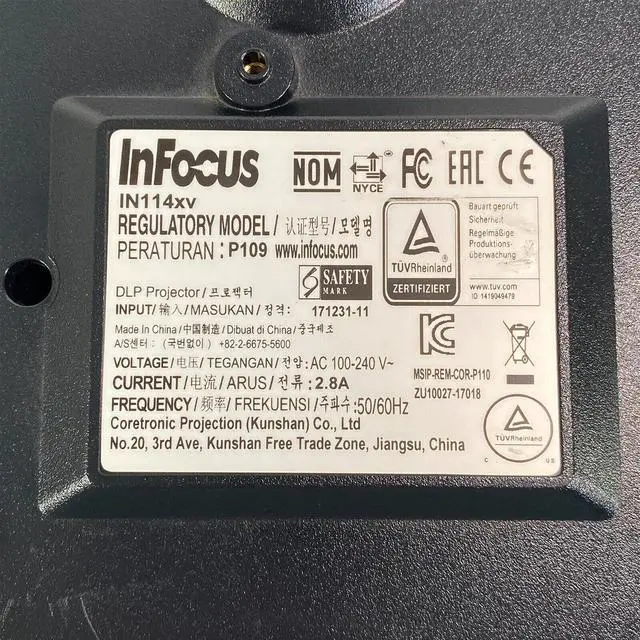 Alt view image 6 of 7 - InFocus IN114xv DLP Projector 3800 ANSI Full HD 3D SP-LAMP-097 HD 1080p with Accessories