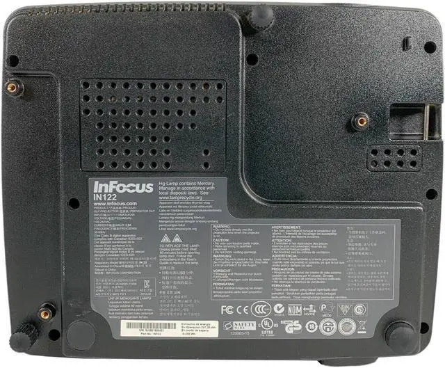 Alt view image 4 of 4 - InFocus IN122 Projector Professional 3200 ANSI PC 3D Ready HD 1080p HDMI bundle