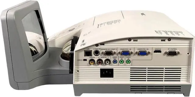 Alt view image 2 of 7 - NEC U310W DLP Projector WXGA Ultra Short Throw PC 3D Ready 3100 ANSI with Accessories
