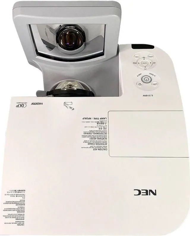 Alt view image 4 of 7 - NEC U310W DLP Projector WXGA Ultra Short Throw PC 3D Ready 3100 ANSI with Accessories