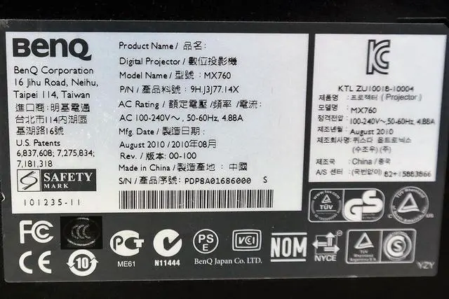 Alt view image 4 of 7 - BenQ MX760 DLP Projector 3700 ANSI Professional HD 1080p HDMI 1.3 w/Bundle