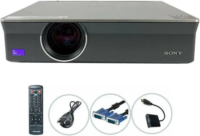 Main image of Sony VPL-CX155 3LCD Projector 3500 Lumens 1024 x 768 HDMI w/adapter TeKswamp Home Theater Professional Streaming with Accessories bundle