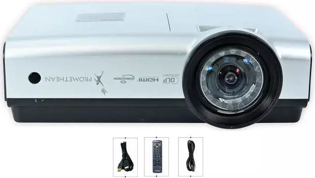 Main image of Promethean PRM-35 DLP Projector Short Throw LAN USB HD HDMI 1080i with Accessories Bundle