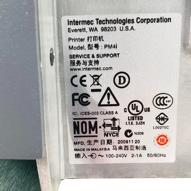 Alt view image 7 of 7 - Intermec EasyCoder PM4i Thermal Transfer Label Printer USB LAN Parallel Serial