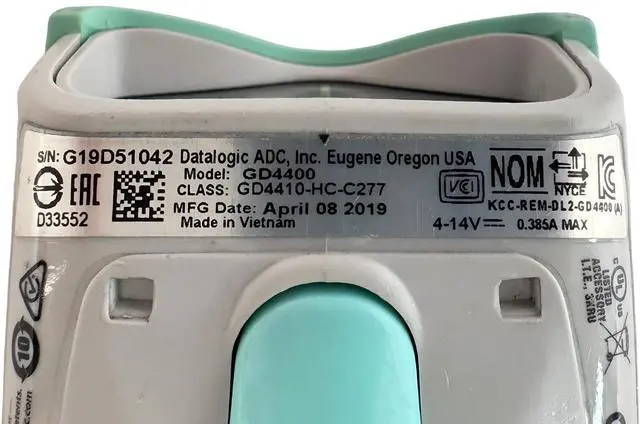 Alt view image 6 of 7 - Datalogic Gryphon GD4400 Corded 2D Barcode Scanner Reader w/USB Cable & Stand