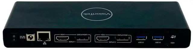 Alt view image 2 of 7 - VisionTek VT4510 Universal Dual 4K Docking Station USB-C DisplayLink 12-in-1 OEM