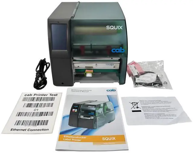 Main image of Cab SQUIX 6.3/300P Thermal Transfer Label Printer 300dpi USB LAN Peel Rewind