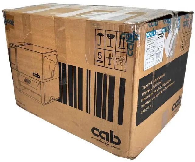 Alt view image 7 of 7 - Cab SQUIX 6.3/300P Thermal Transfer Label Printer 300dpi USB LAN Peel Rewind