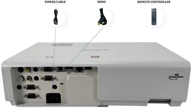 Alt view image 2 of 7 - Sony VPL-EW255 3LCD Projector 3200 ANSI HD 1080p HDMI w/Accessories