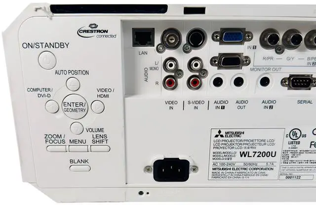 Alt view image 3 of 7 - Mitsubishi WL7200U 3LCD Projector Large Venue 5500 ANSI HDMI with Remote