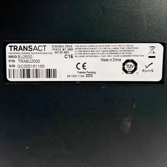 Alt view image 7 of 7 - TransAct BANKjet 2500 Inkjet POS Receipt Validation Printer USB Serial w/AC ADapter