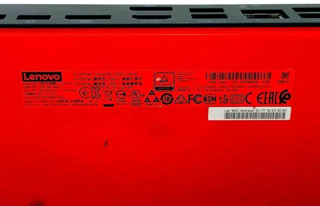 Alt view image 4 of 7 - Lenovo LDA-KP 40AY ThinkPad USB-C Triple 4K Monitor Dock Station w/135W Adapter