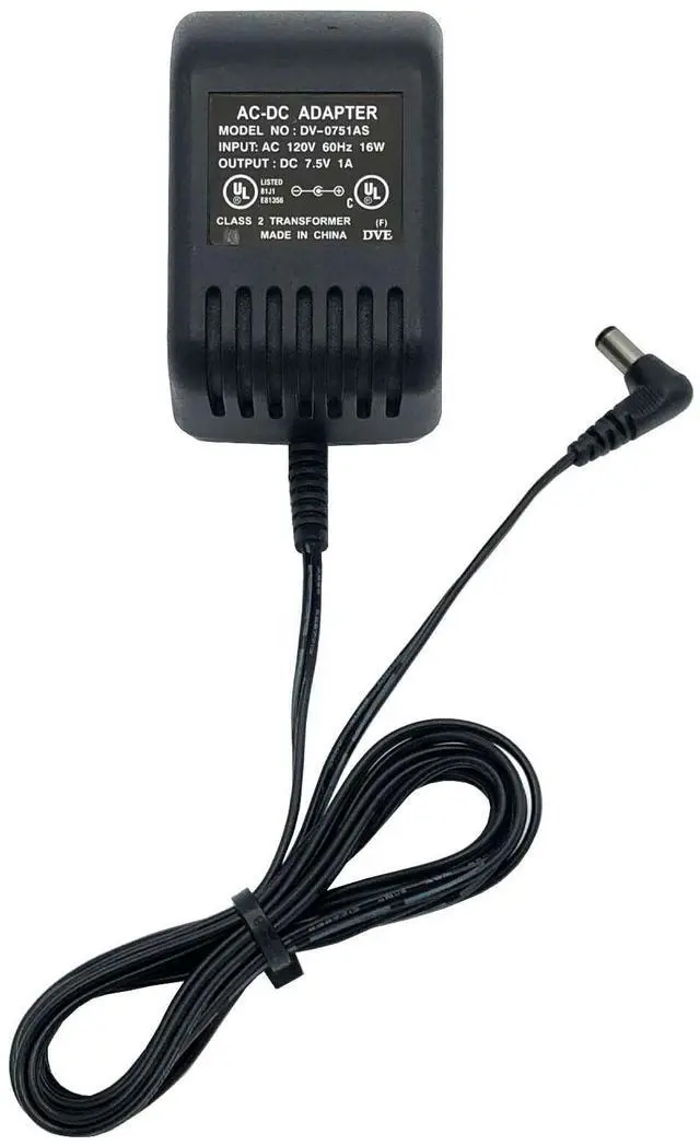 Main image of Genuine DVE 7.5W AC Power Adapter DV-0751AS Class 2 Transformer 7.5V 1A