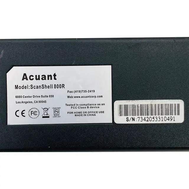 Alt view image 6 of 7 - Acuant ScanShell 800R Compact Card ID Scanner USB 2.0 w/USB Cable