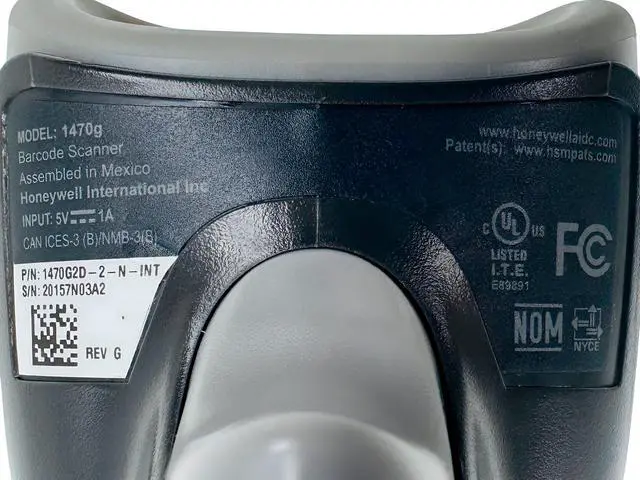 Alt view image 7 of 7 - Honeywell Voyager Extreme Performance 1470g 1D 2D QR Barcode Scanner w/USB Cable
