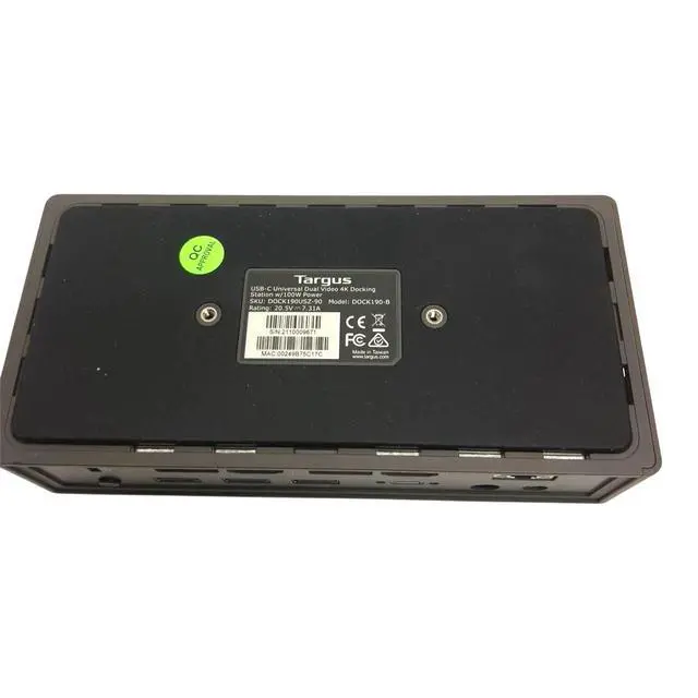Alt view image 6 of 6 - Targus DOCK192-A USB-C Dual Monitor 4k Docking Station NO ADAPTER