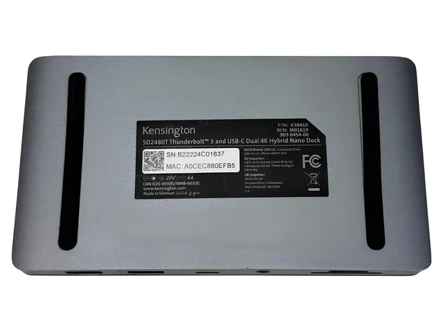 Alt view image 6 of 7 - Kensington SD2480T Thunderbolt 3 USB-C Dual 4K Hybrid Nano Dock Station