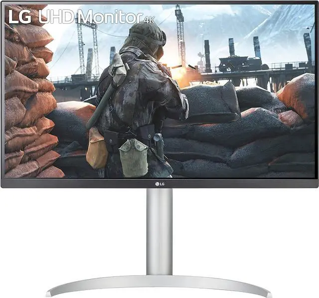 Alt view image 4 of 14 - LG 27UP650-W Monitor 27” UHD (3840 x 2160) IPS Display, VESA DisplayHDR 400, DCI-P3 95% Color Gamut, 3-Side Virtually Borderless Display, Height/Pivot/Tilt Adjustable Stand – Silver