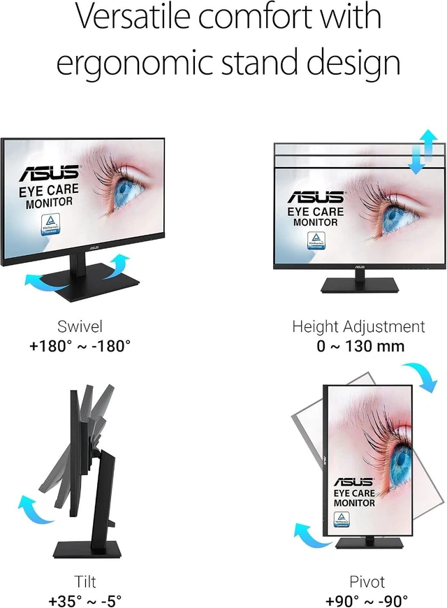 Alt view image 5 of 7 - VA24DQSB 24" 1080P FHD IPS Computer Monitor USB Docking, DisplayPort