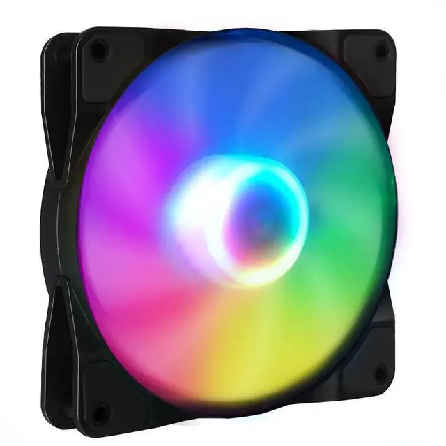 Alt view image 2 of 7 - Bubalus Ice 120 mm RGB Case Fan True RGB Color Ultra Quiet Cooling Fan with Hydraulic Bearing Standard Size 120mm Case Fan