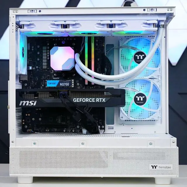 Alt view image 2 of 2 - TECHNOID Glass Gaming PC - GeForce RTX 5070 - AMD Ryzen 7 9700X - 32GB DDR5 - 2TB SSD - Win 11 Home - AI Ready - VR Compatible - Wifi Bluetooth