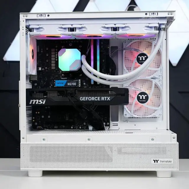 Alt view image 3 of 5 - TECHNOID Glass Gaming PC - GeForce RTX 5070 - AMD Ryzen 7 9700X - 32GB DDR5 - 2TB SSD - Win 11 HOME - AI Ready - VR Compatible - Wifi Bluetooth
