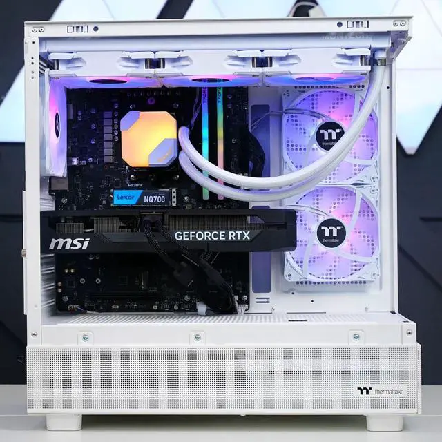 Alt view image 4 of 5 - TECHNOID Glass Gaming PC - GeForce RTX 5070 - AMD Ryzen 7 9700X - 32GB DDR5 - 2TB SSD - Win 11 HOME - AI Ready - VR Compatible - Wifi Bluetooth