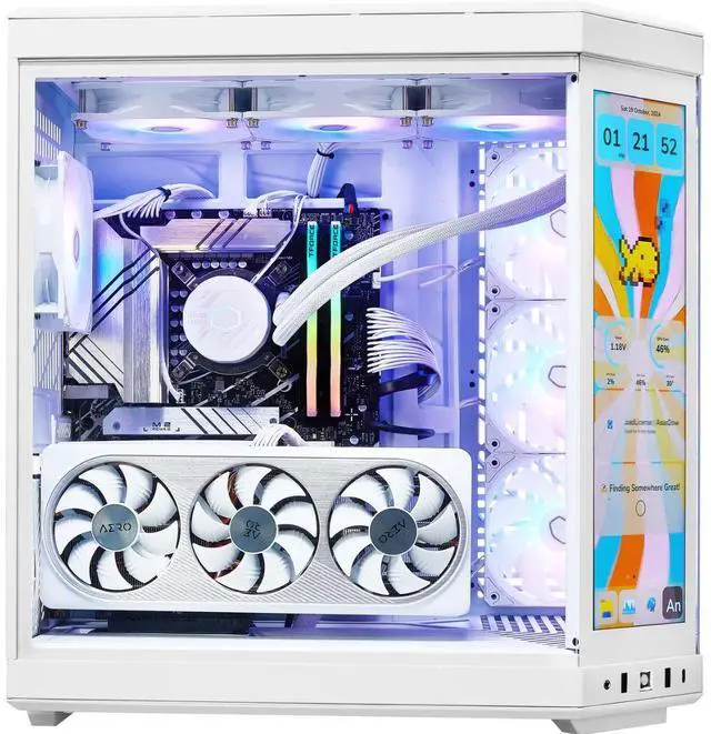 Alt view image 5 of 5 - TECHNOID Limited Edition Gaming Pc (Intel Ultra 7 - RTX 5070 - 2TB SSD - 32GB RAM DDR5- Win 11 HOME - HYTE Y70 Touch infinite - White)