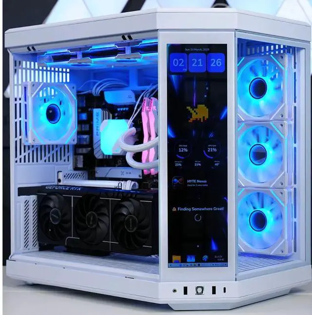 Alt view image 2 of 5 - TECHNOID Limited Edition Gaming PC - Intel Core i7 14700KF, 32GB Ram, 2TB SSD, RTX 5070 , Windows 11 HOME, HYTE Y70 Touch infinite, White